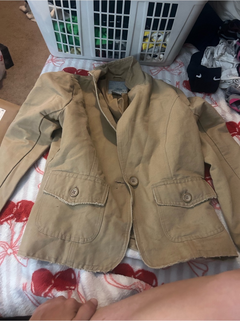 Retro Casual Women's Tan Blazer Jacket - bb dakota